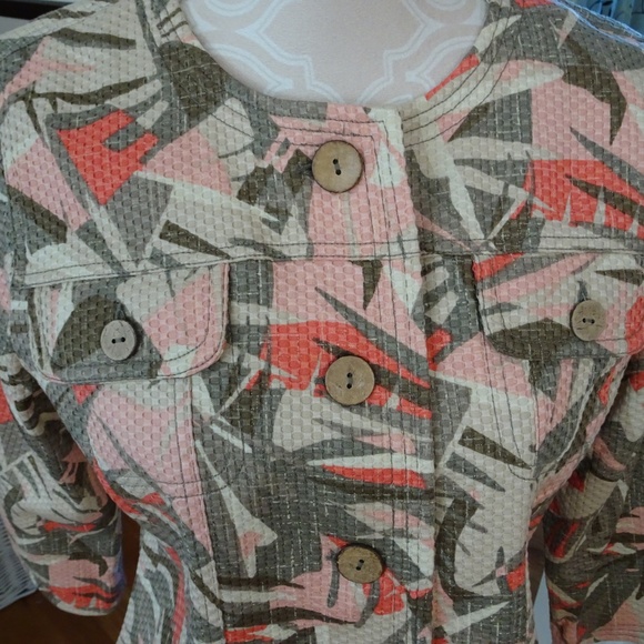 Ladies Size 10 Petite Unlined Jacket-3/4 Sleeves - Picture 2 of 8